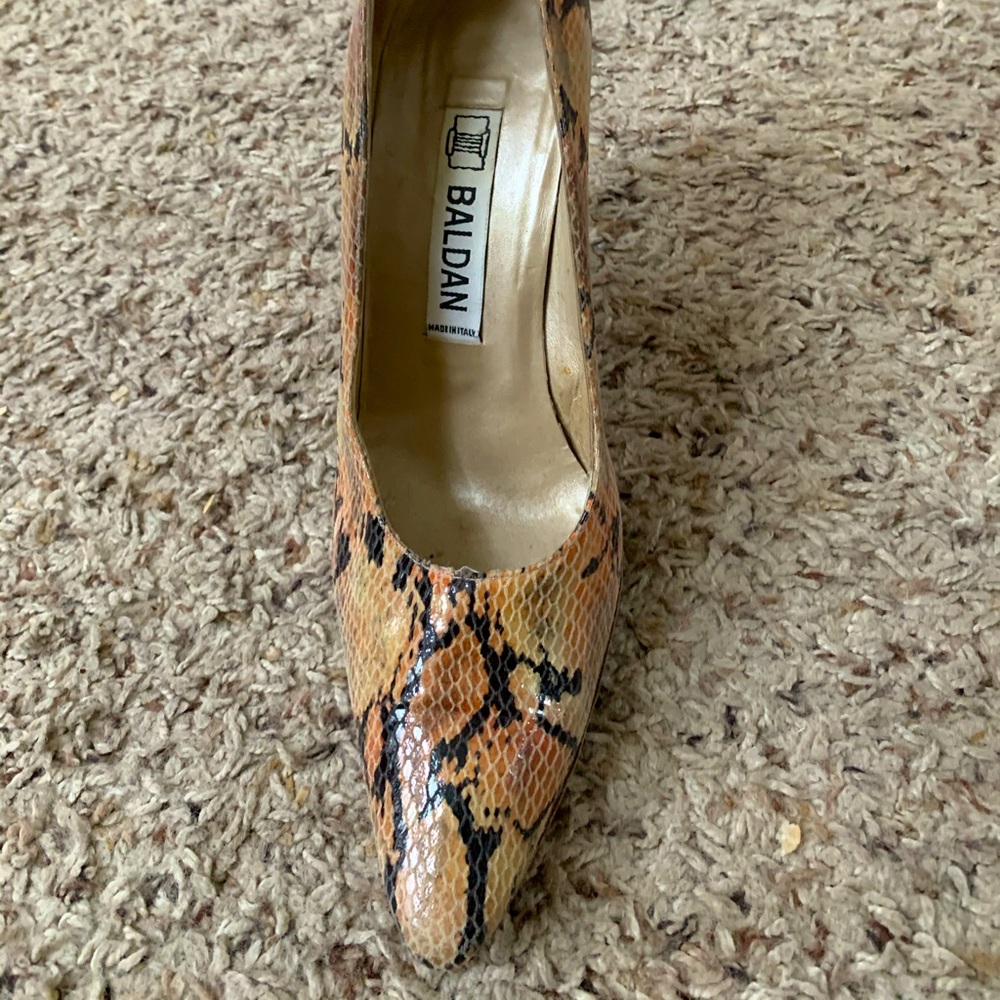 Baldan Snakeskin Heels